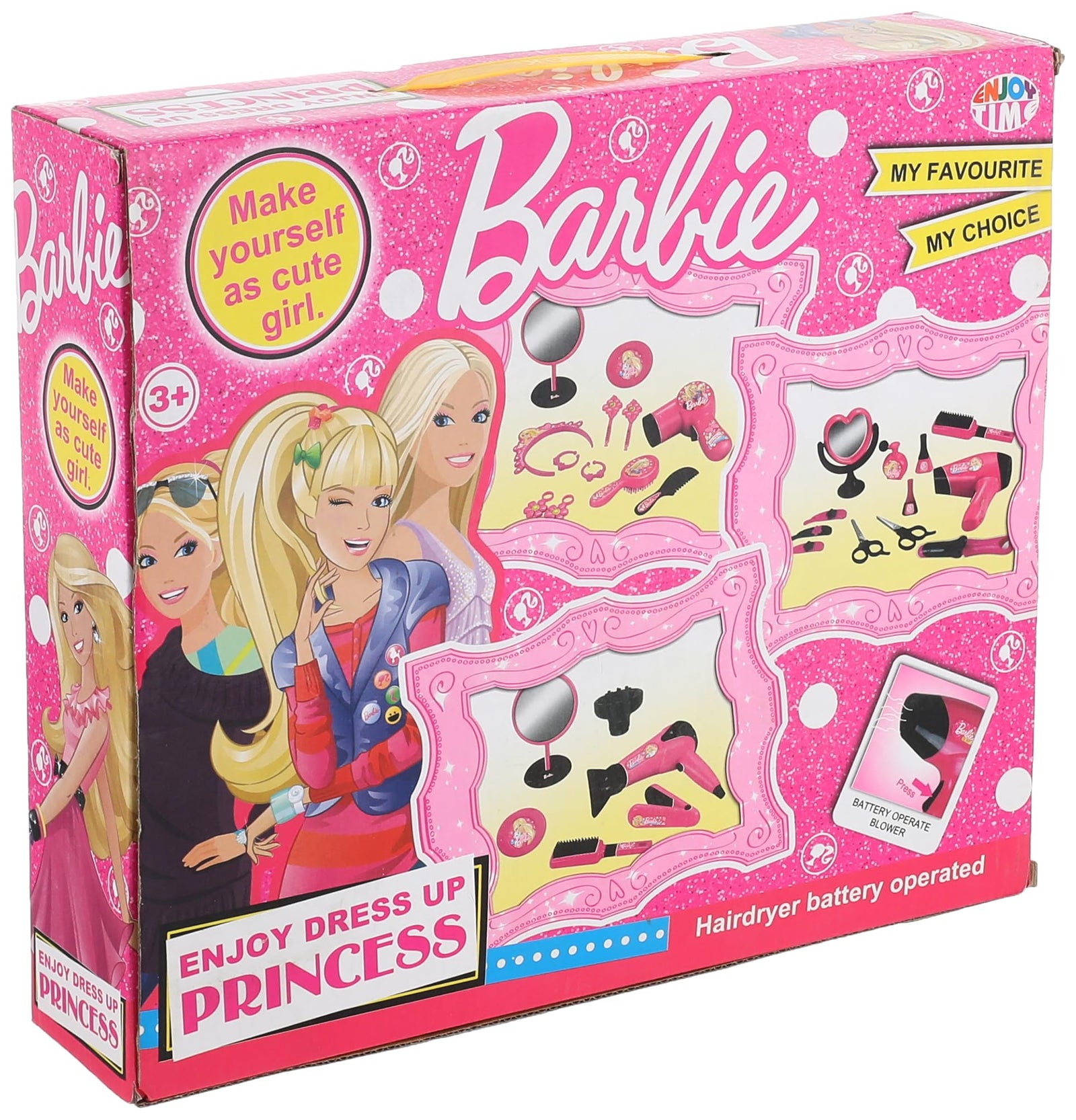 دمية باربي التجميل من Generic مع مجفف شعر — مثالية لأعياد الميلاد أو المناسبات الخاصة لجعل وقت اللعب أكثر تفاعلاً وتشويقًا.