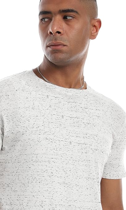 Ravin Men's Ribbed Crew Neck Solid Basic Cotton T-Shirt