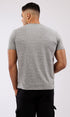 Ravin Heather Medium Grey Short Sleeves Slip On T-Shirt For MEN,Slip-on design for easy wearing.