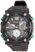 FT238 Black Round Analog-Digital Rubber Watch For mens