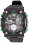 FT238 Black Round Analog-Digital Rubber Watch For mens