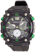 FT238 Black Round Analog-Digital Rubber Watch For mens