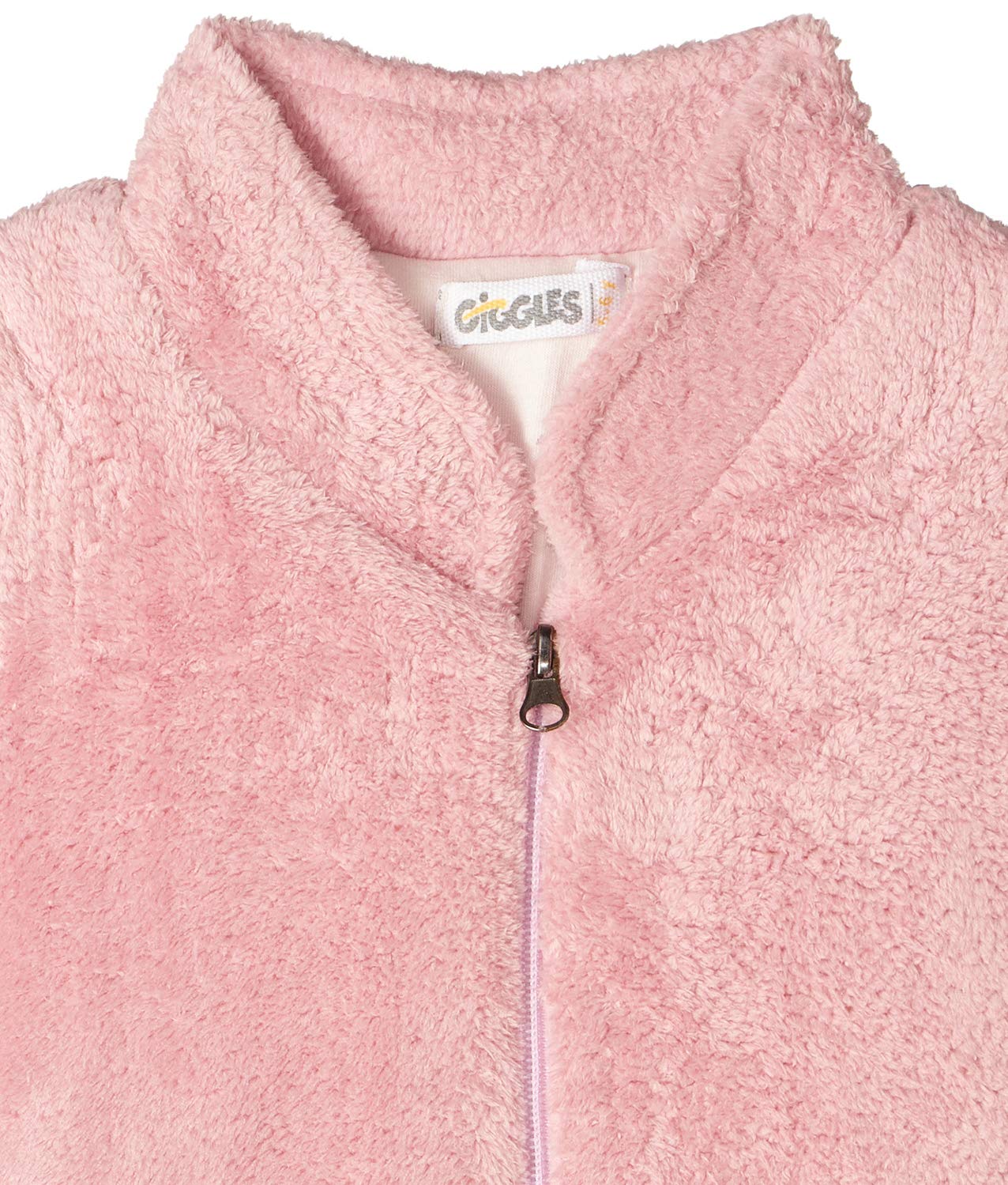 Giggles Plain Front Zip Faux Fur Vest for Girls