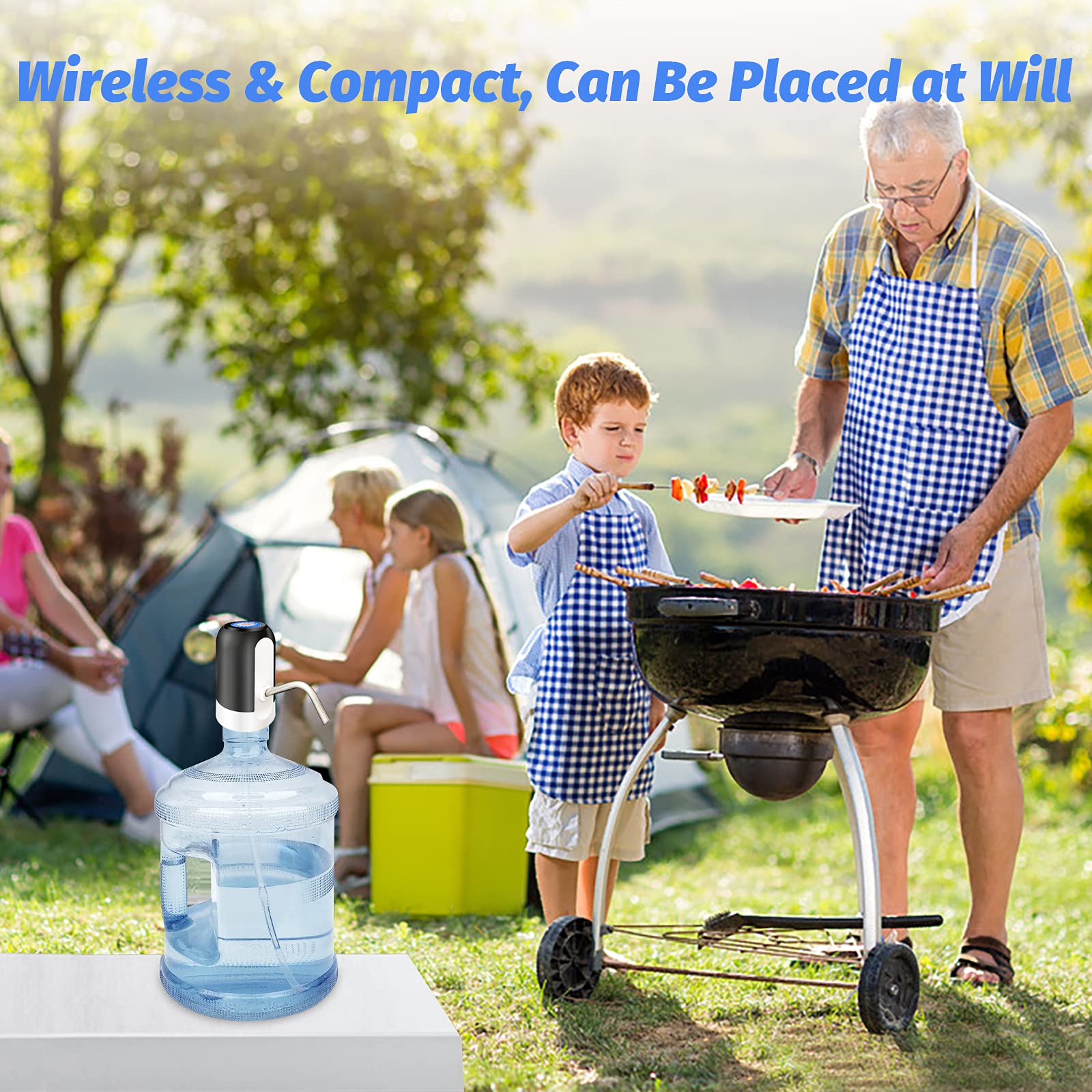 Sky Touch Portable Electric Water Pump – USB Rechargeable for 2-5 Gallon Bottles