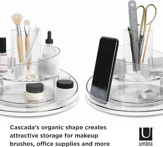 Umbra cosmetic organizer For Women Holds makeup, brushes, skincare, and accessories