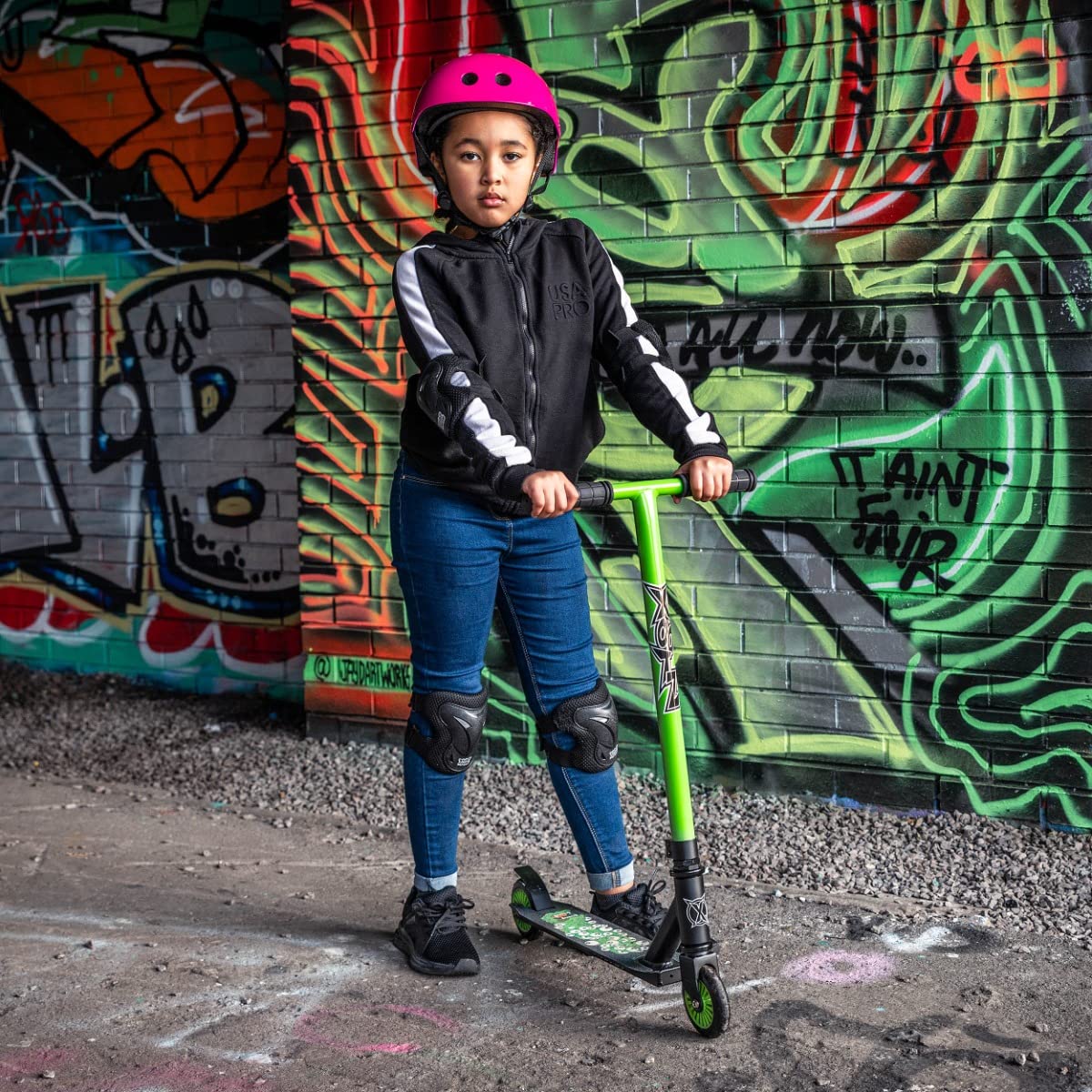 Xootz Kids Scooter - Entry Level, Beginner T-Bar Stunt Scooter, Ages 5+, Multi Colours, One Size