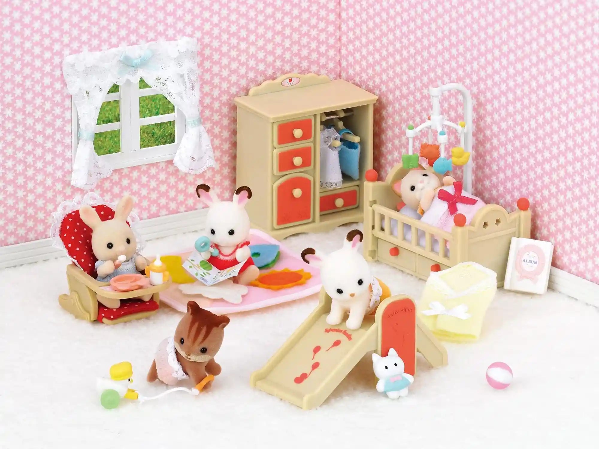 Epoch 5036 Sylvanian Families Baby Room Toy Set (Damage Box) - Safqqa Egypt