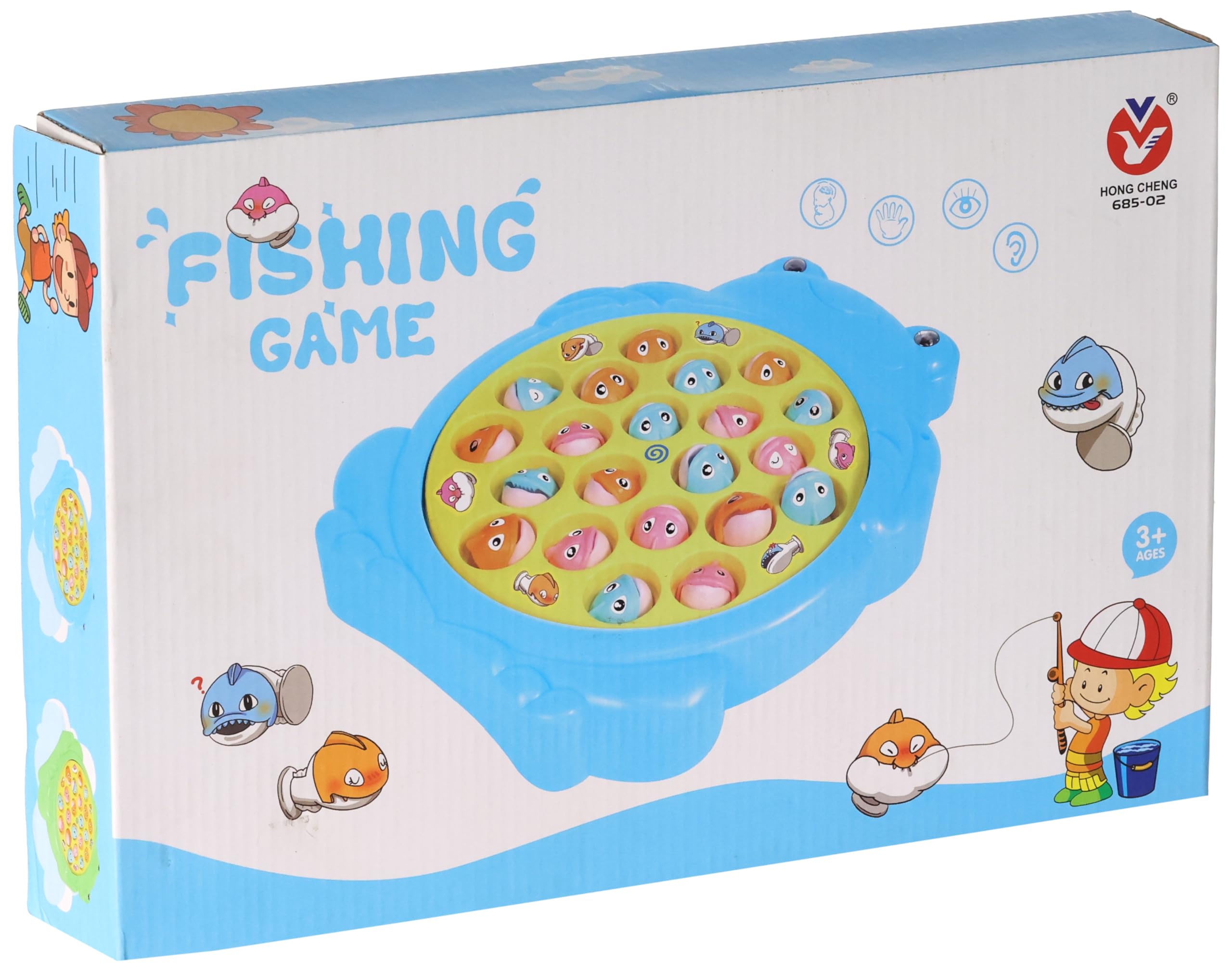 Fishing game lots of fun Electric rotating magnetic magnet fishing game kid children educational toy