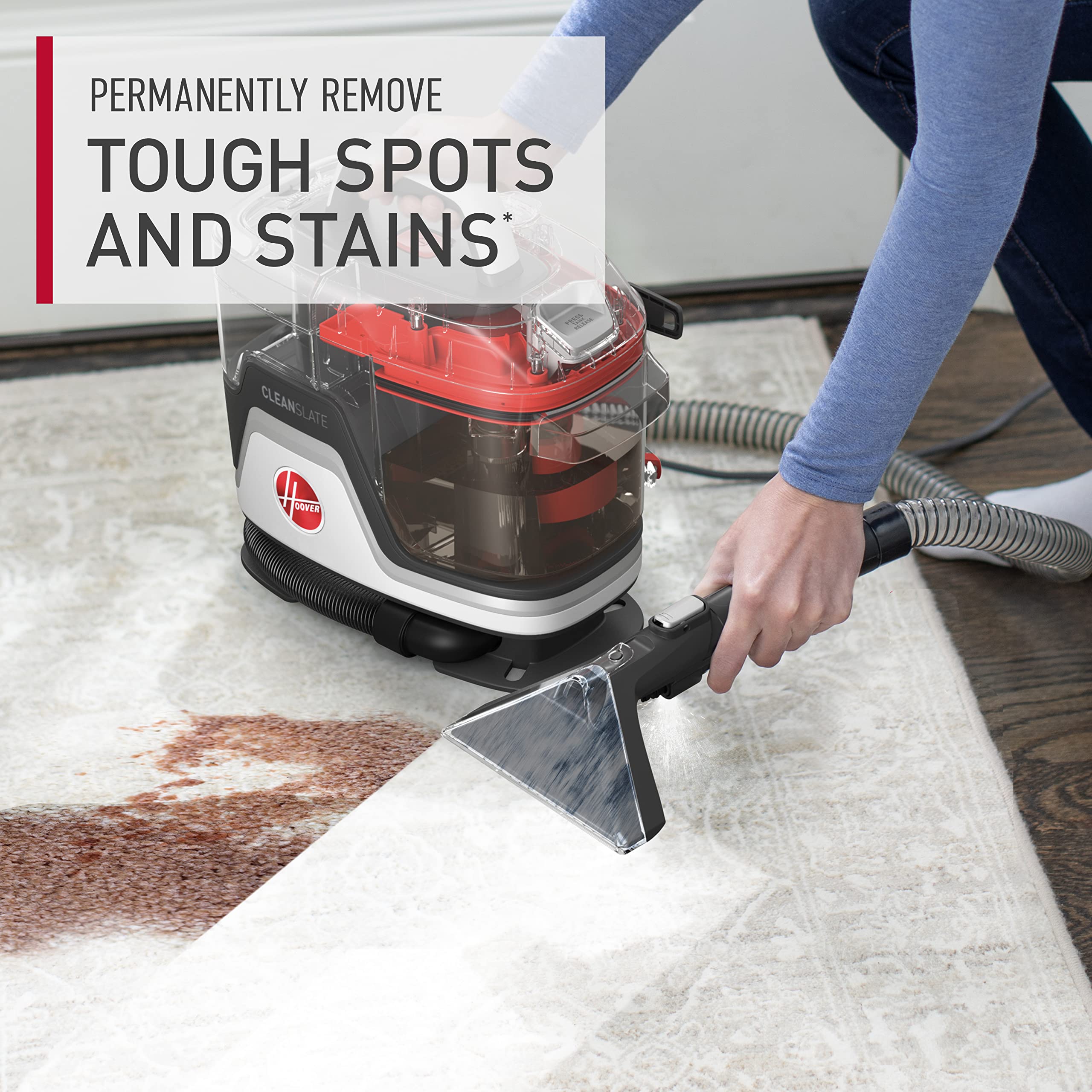 Hoover Cleanslate Carpet & Upholstery Powerful, Multi-purpose Spot Cleaner, Stain Remover, Portable, CDSW-MPME  -Lightly used and the liquid is available but missing.