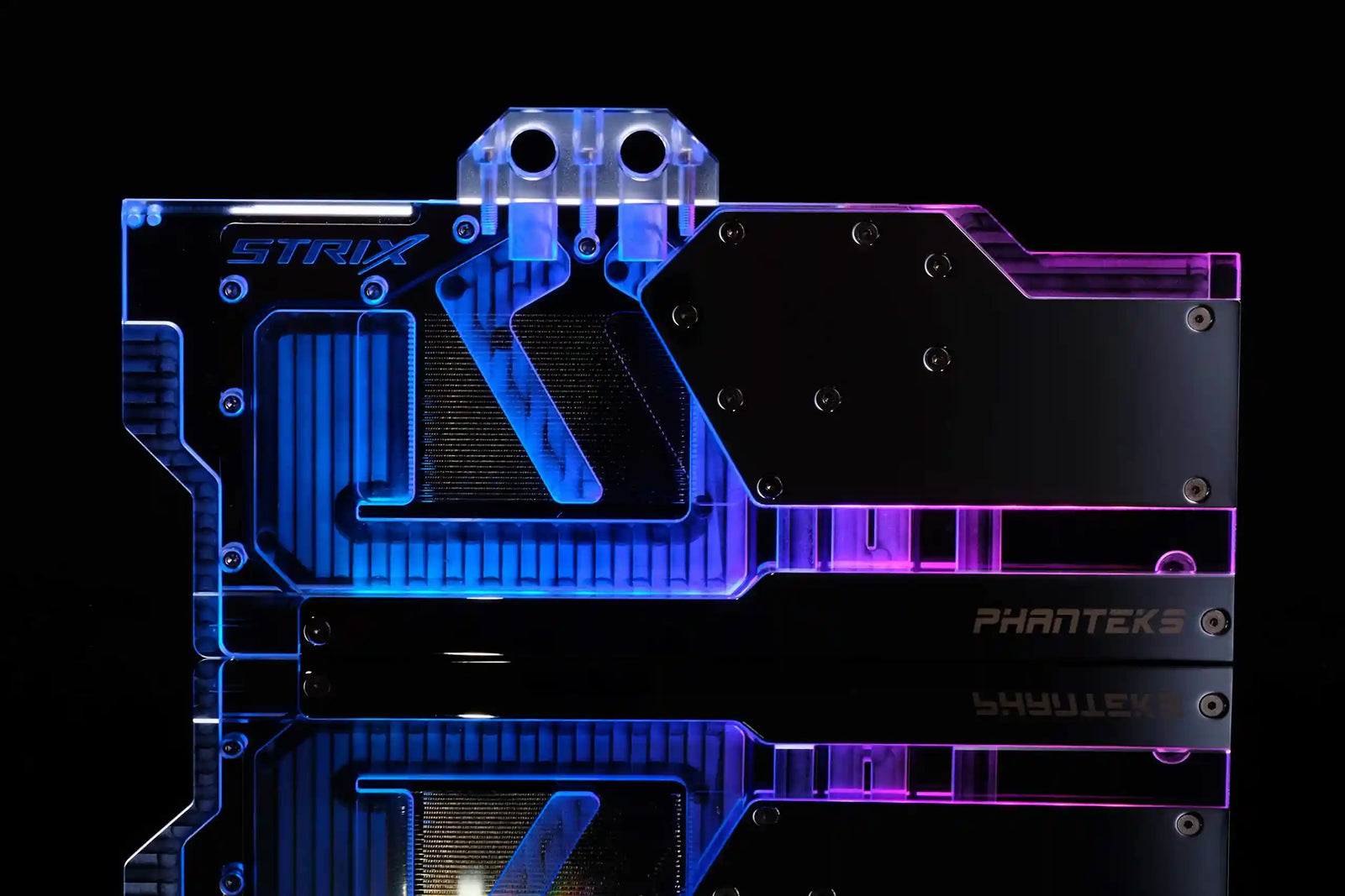 فانتيكس وحدة معالجة الرسومات الجرافيكية G2080Ti ستريكس من جلاسير G2080Ti لجهاز اسوس روج ستريكس RTX 2080/2080Ti - مطلي بالنيكل، اكريليك، RGB قابل للمعالجة، كروم عاكس (PH-GB2080TiAS_CR01)