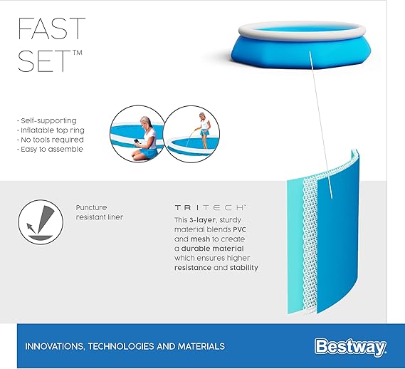 Bestway Fast Set 10 ft Inflatable Paddling Pool