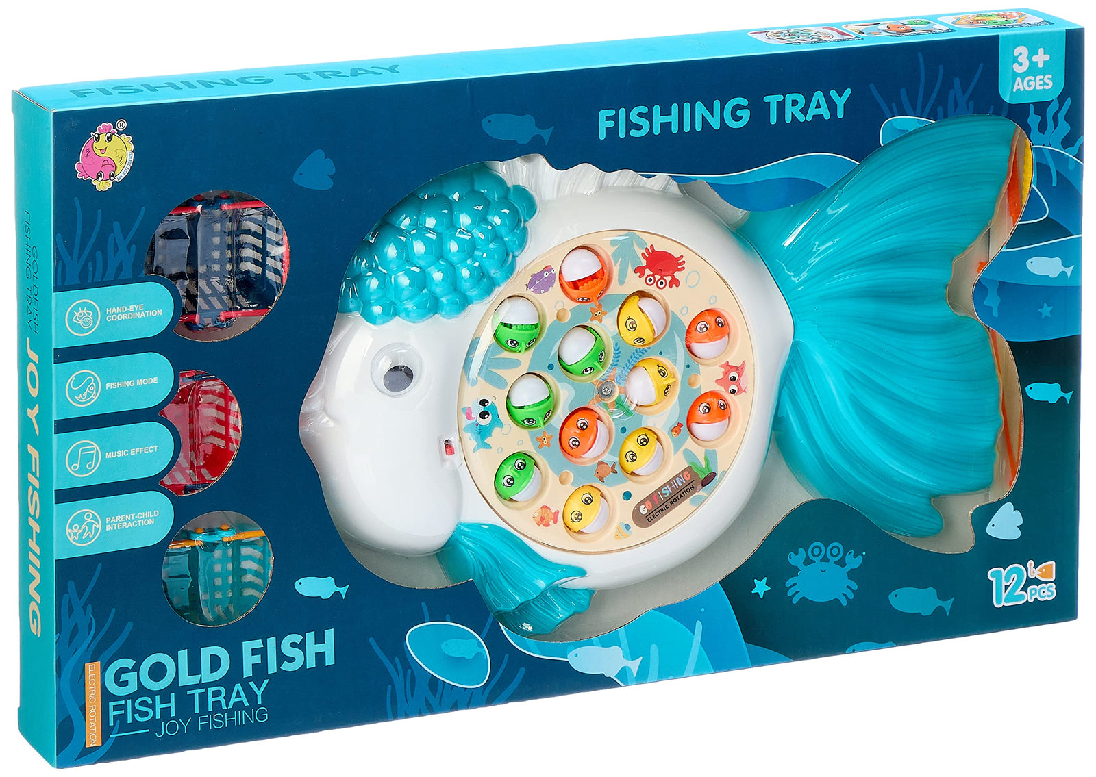 Fishing game set like a fish with accessories