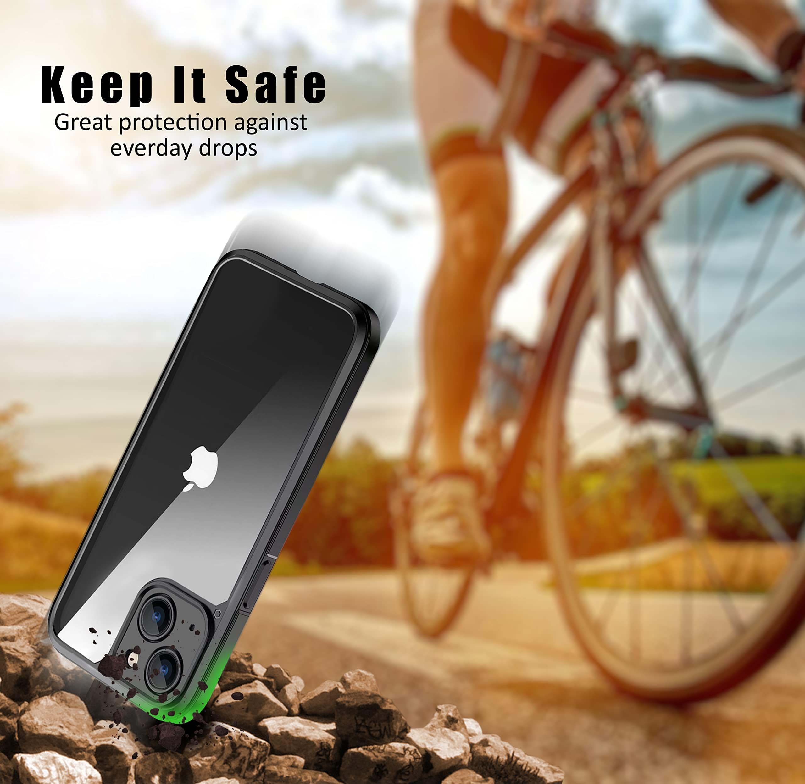 Dl3 Mobilak Compatible with iPhone 11 6.1-Inch Case, Military-Grade Shockproof Anti-Yellowing, Slim Protective Phone Case Full Bumper Cover With Camera Lens Protective - Black