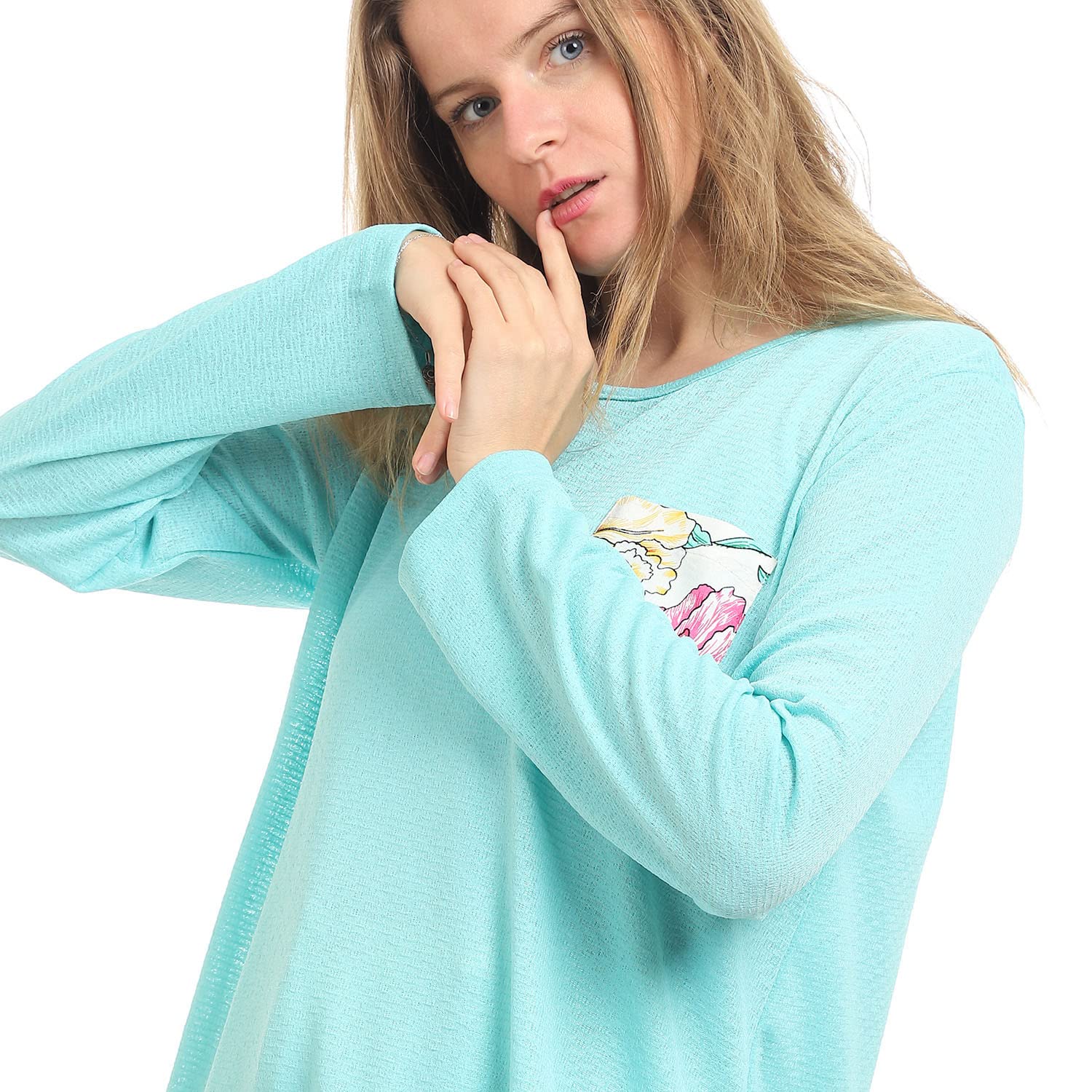 kady-Women-Round Neck Tunic Top With Colorful Floral