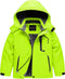 CREATMO Boys Waterproof Ski Jacket Warm Winter Lemon