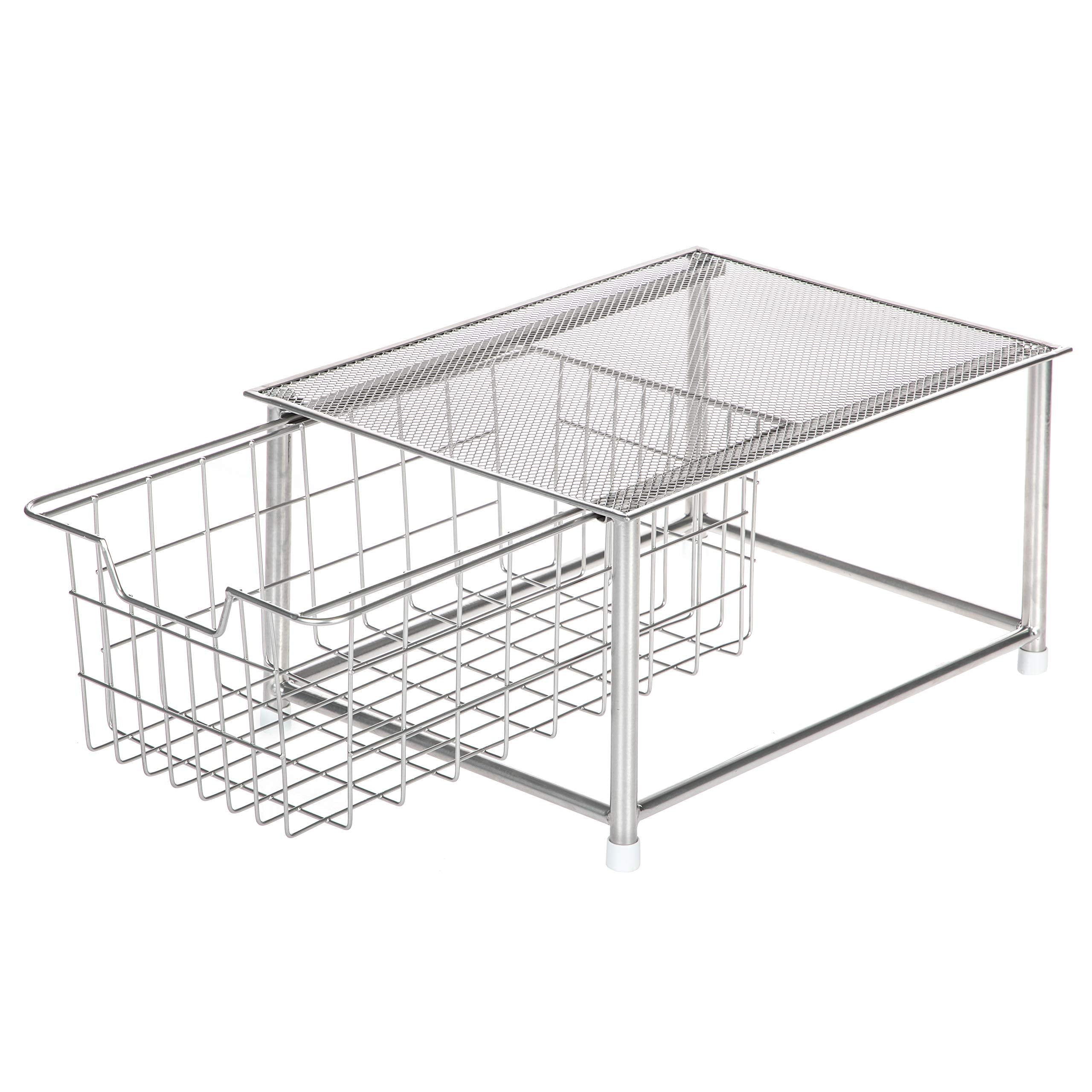 Home Zone Living Kitchen Sink Organizer – Sliding Basket, Inside Cabinet Storage – Safqqa Egypt