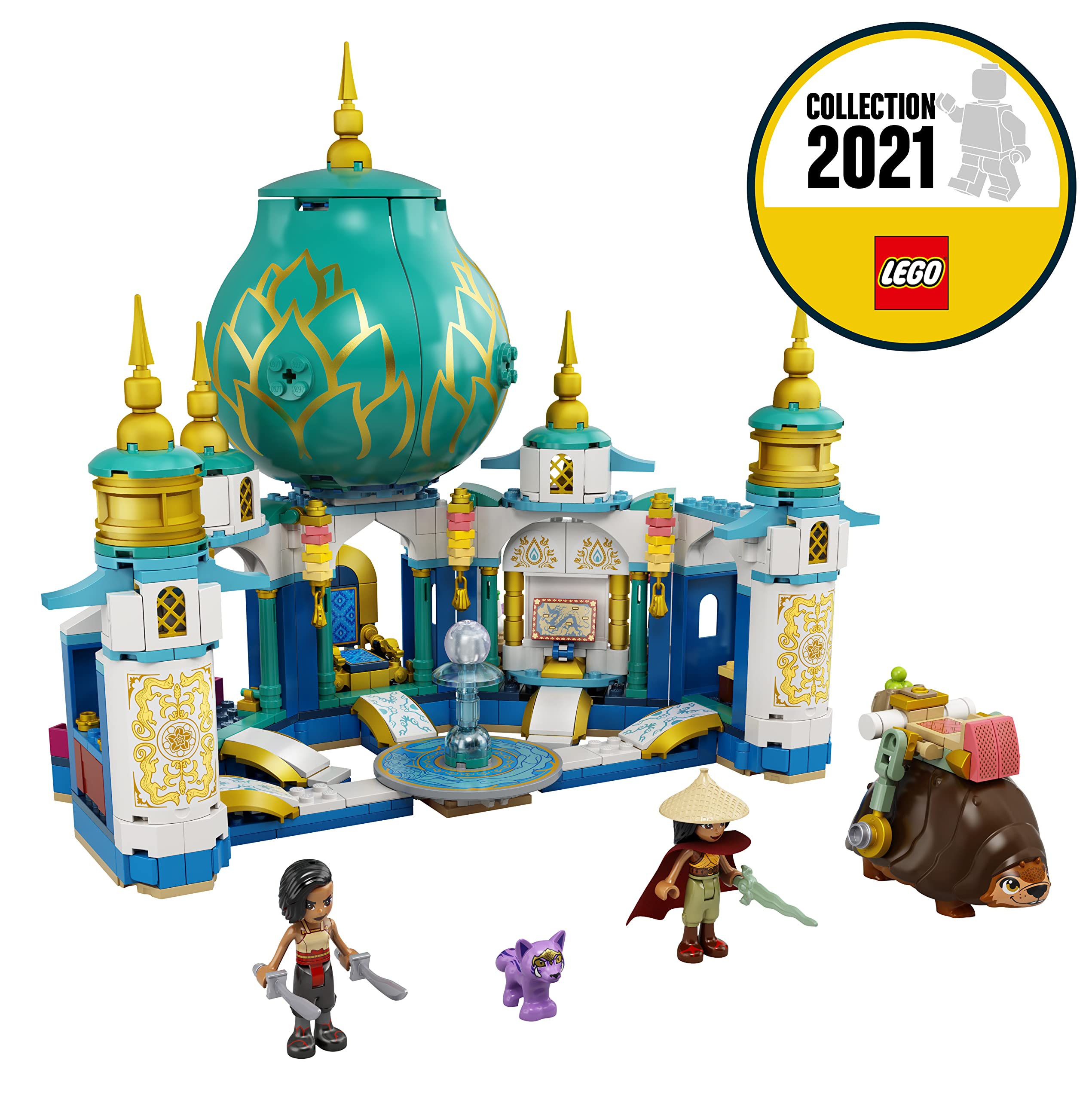  مجموعة قصر القلب من ديزني برينسس رايا من ليغو (43181) المستوحاة من فيلم رايا والتنين الأخير. تحتوي المجموعة على شخصيات رايا وناماري مع توك توك وسيرلوت، بالإضافة إلى قصر مكوّن من طابقين يضم قاعة العرش وغرفة سرية لعيش مغامرات ممتعة ومليئة بالإبداع.