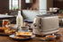 Ariete Vintage 2 Slice Toaster 155, Toaster with 6 Toasting Levels, Automatic Ejection, Defrost Function, Removable Crumb Tray, Stainless Steel Body, 810W, Beige - Safqqa Egypt