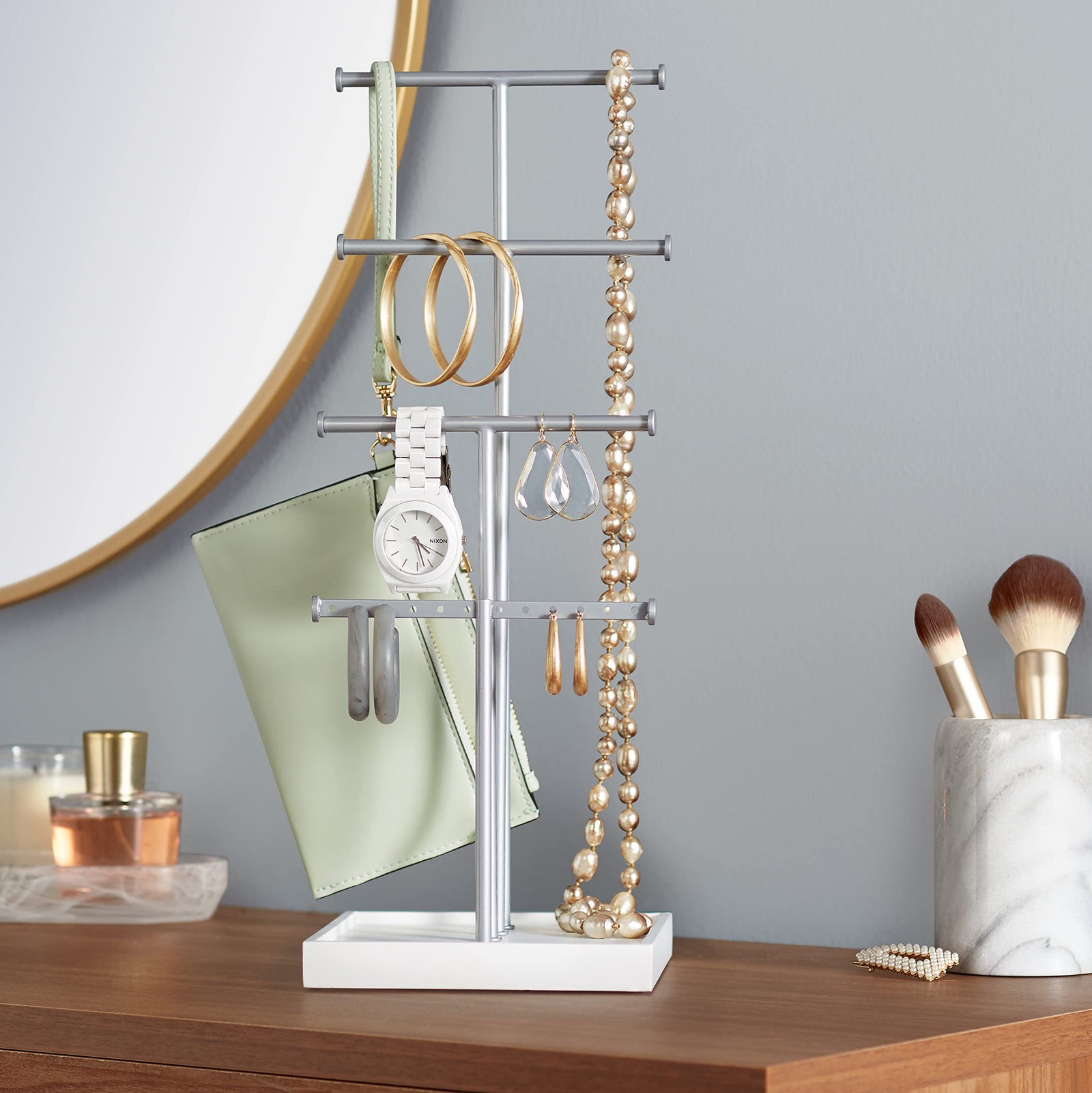 4-Shelf Organizer with Jewelry Tray – Bedroom Storage