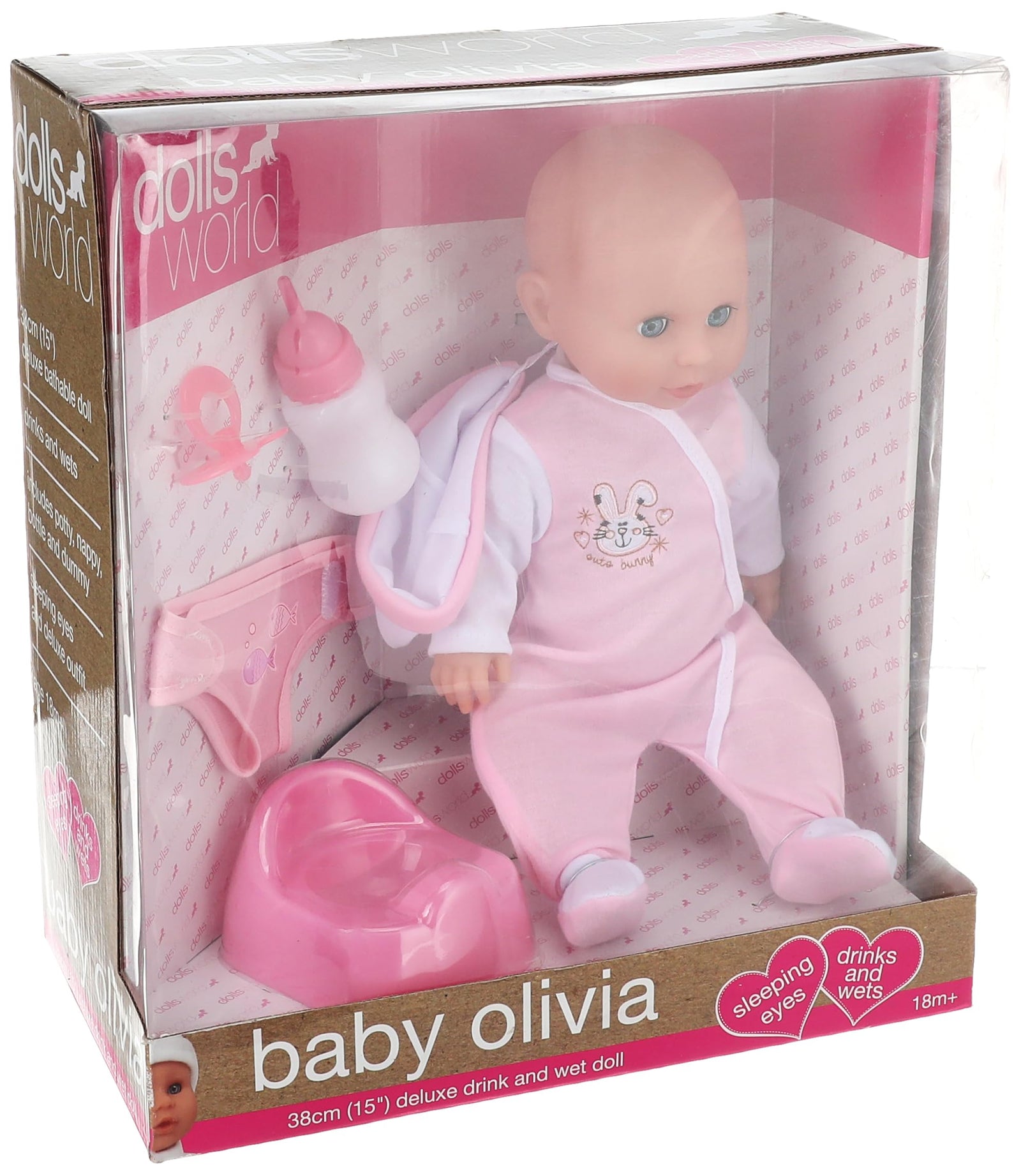 Dolls World 8818 Doll, Pink-multi size