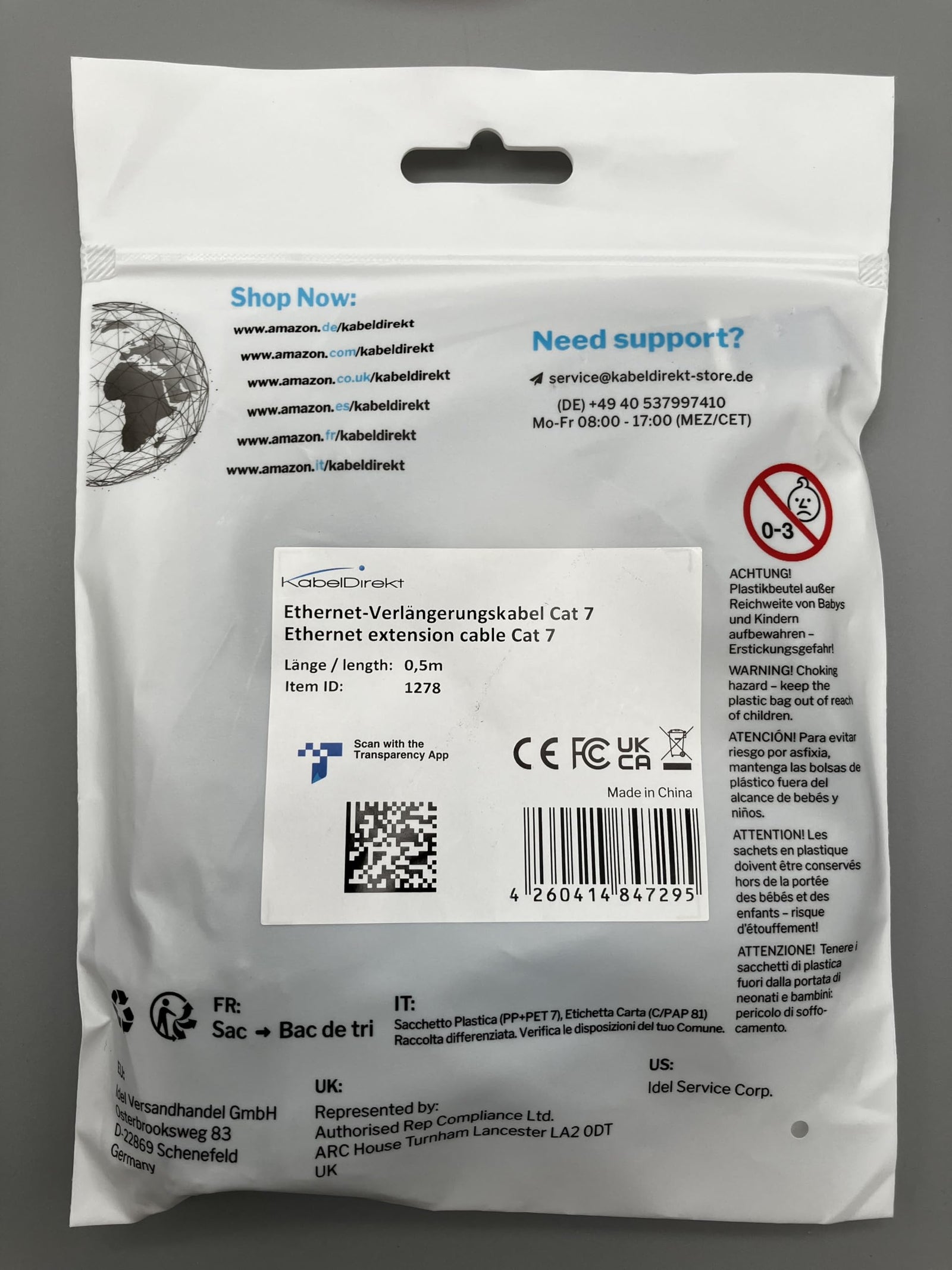 كابل KabelDirekt لتمديد الشبكات LAN & Ethernet بطول 0.5 متر هو حل عالي الجودة لتمديد اتصال الشبكة دون فقدان السرعة أو الاستقرار. مزود بموصل RJ45 ذكر وأنثى لتمديد الكابلات بسهولة