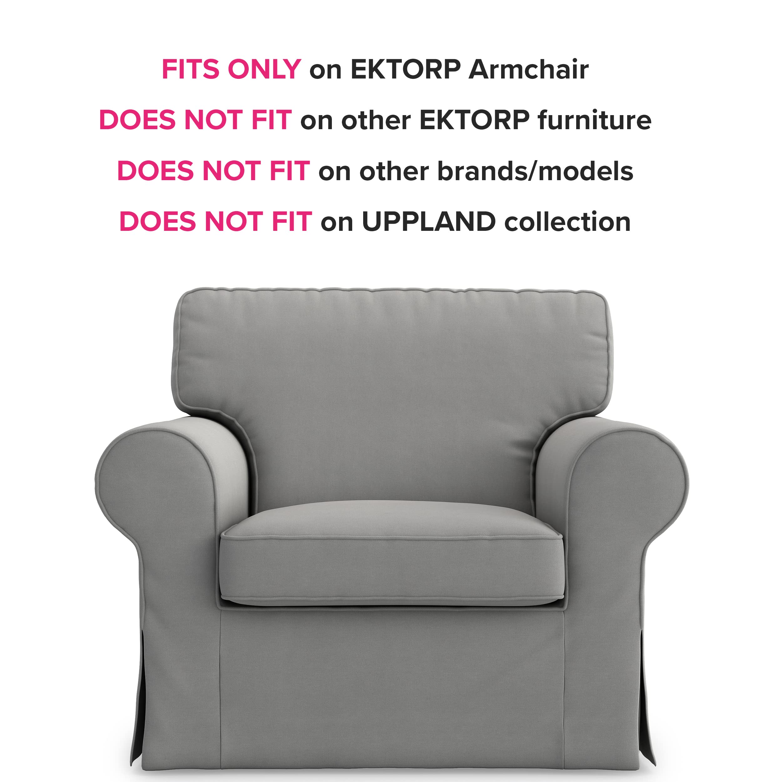 ‎Masters of Covers Ektorp Armchair Cotton Slipcover