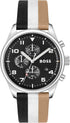 HUGO BOSS VIEW MEN's BLACK DIAL, MULTICOLOR NYLON WATCH - 1514062, BLACK, 44.00, VIEW