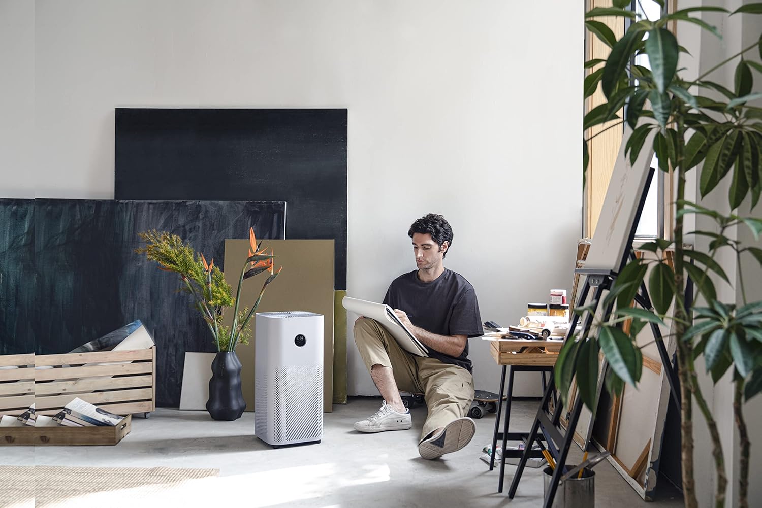 جهاز تنقية الهواء الذكي Xiaomi Smart Air Purifier 4 Compact (الإصدار الأوروبي) مع فلتر HEPA