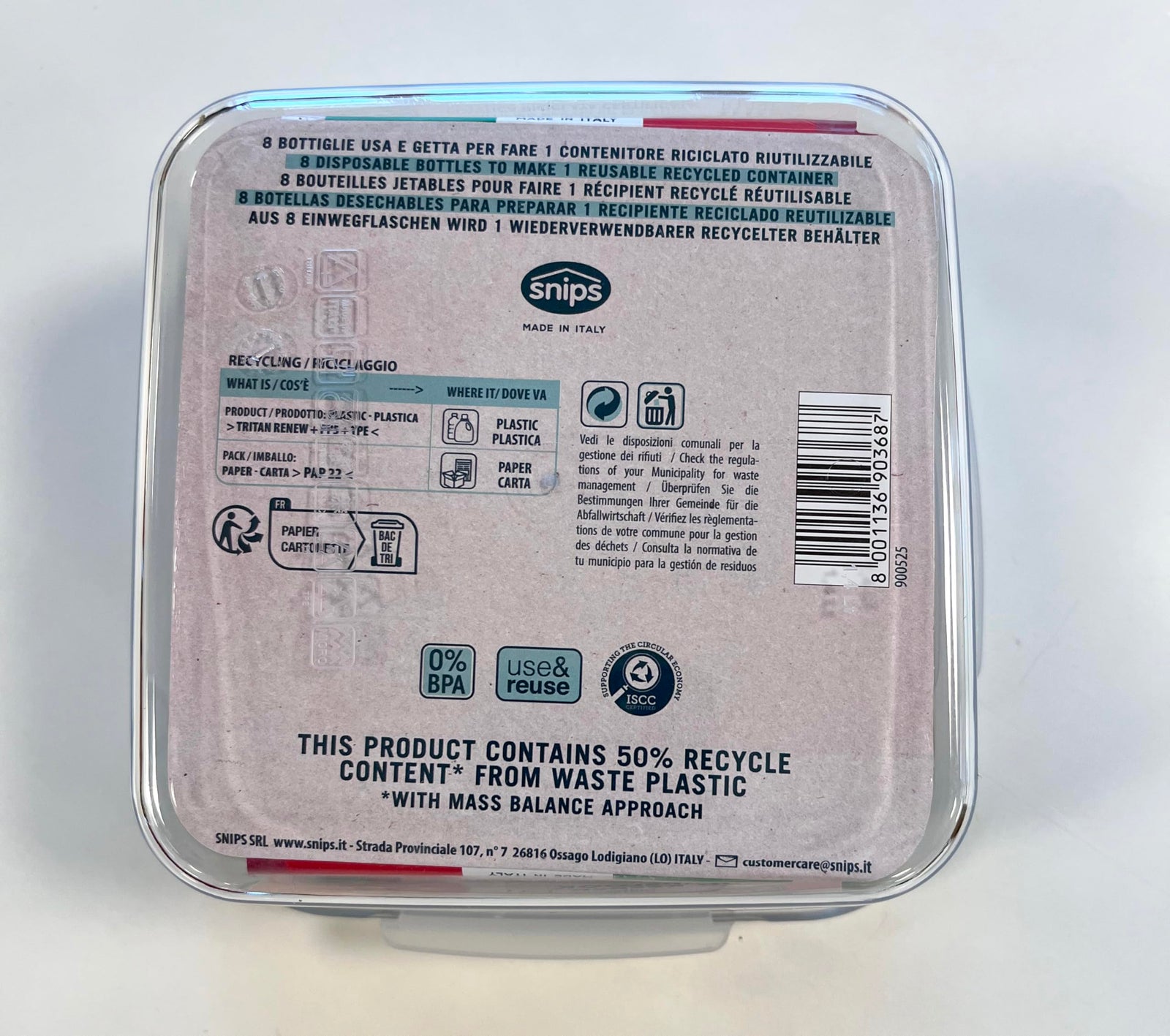 احفظ طعامك طازجاً ومنظماً مع علبة حفظ الطعام من سنبس المصنوعة من البلاستيك عالي الجودة بسعة 1.4 لتر وشكل مربع عملي