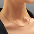 سلسلة ذهبية LIFETIME JEWELRY تصميم Box Chain – مطلية ذهب عيار 24 للرجال والنساء