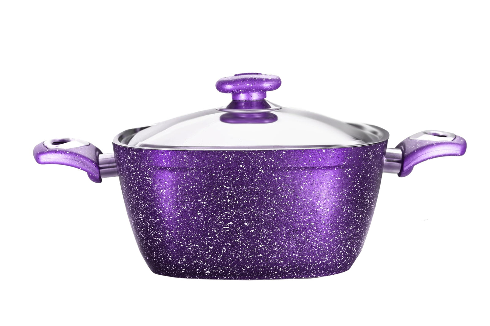 طقم أواني الطهي KITCHENIA S 10 جرانيت – 10 قطع مربعة – قدور عميقة وشواية وصينية