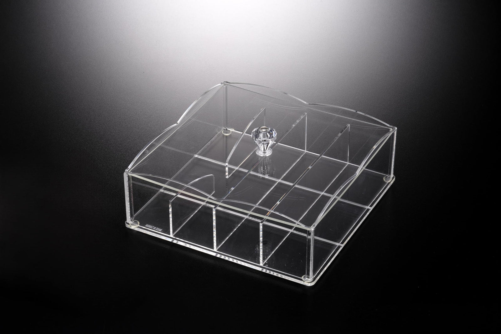Vague Acrylic Square Cutlery Holder, Transparent