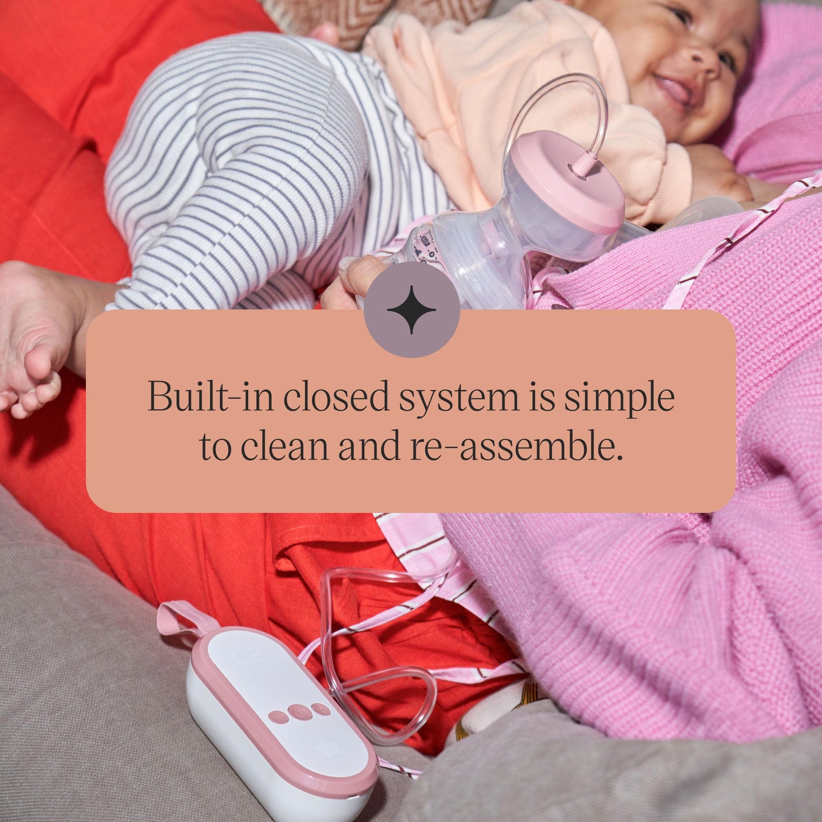 Tommee Tippee Made for Me Single Electric Breast Pump, Strong Suction, Soft Feel, USB Rechargeable, Quiet, Portable, Express Modes, Baby Bottle Included - Safqqa Egypt