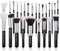 Jessup 25pcs Professional Makeup Brush Set Black Silver