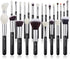 Jessup 25pcs Professional Makeup Brush Set Black Silver