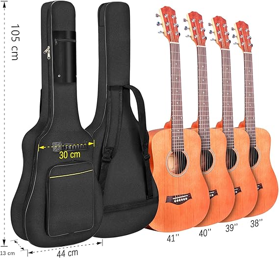 LHTECHTOY Guitar Bag 40–41 Inch Acoustic Gig Bag Backpack Oxford Case
