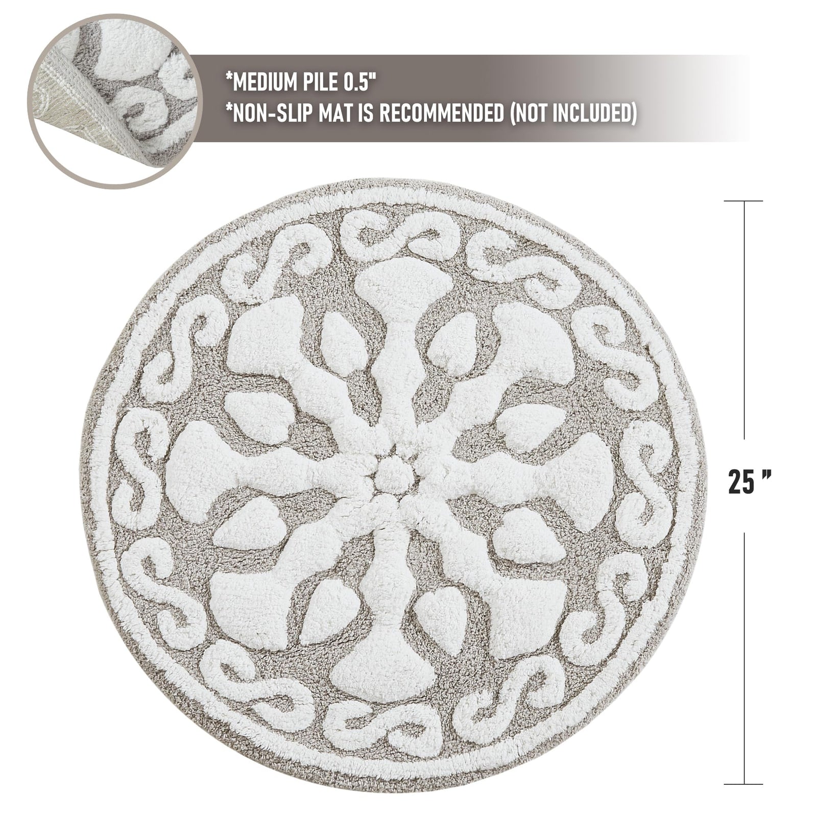Madison Park Luxury Round Pedal