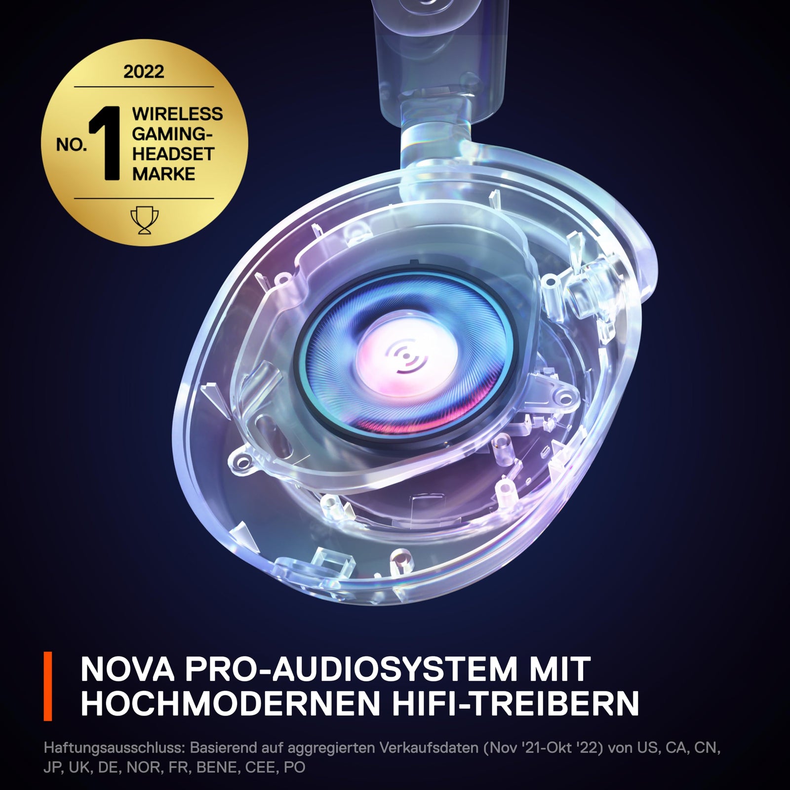 SteelSeries Arctis Nova Pro Wireless - Multi-System Gaming Headset - Premium Hi-Fi Drivers - Active Noise Cancellation - Infinity Power System - PC, PS5, PS4, Switch, Mobile
