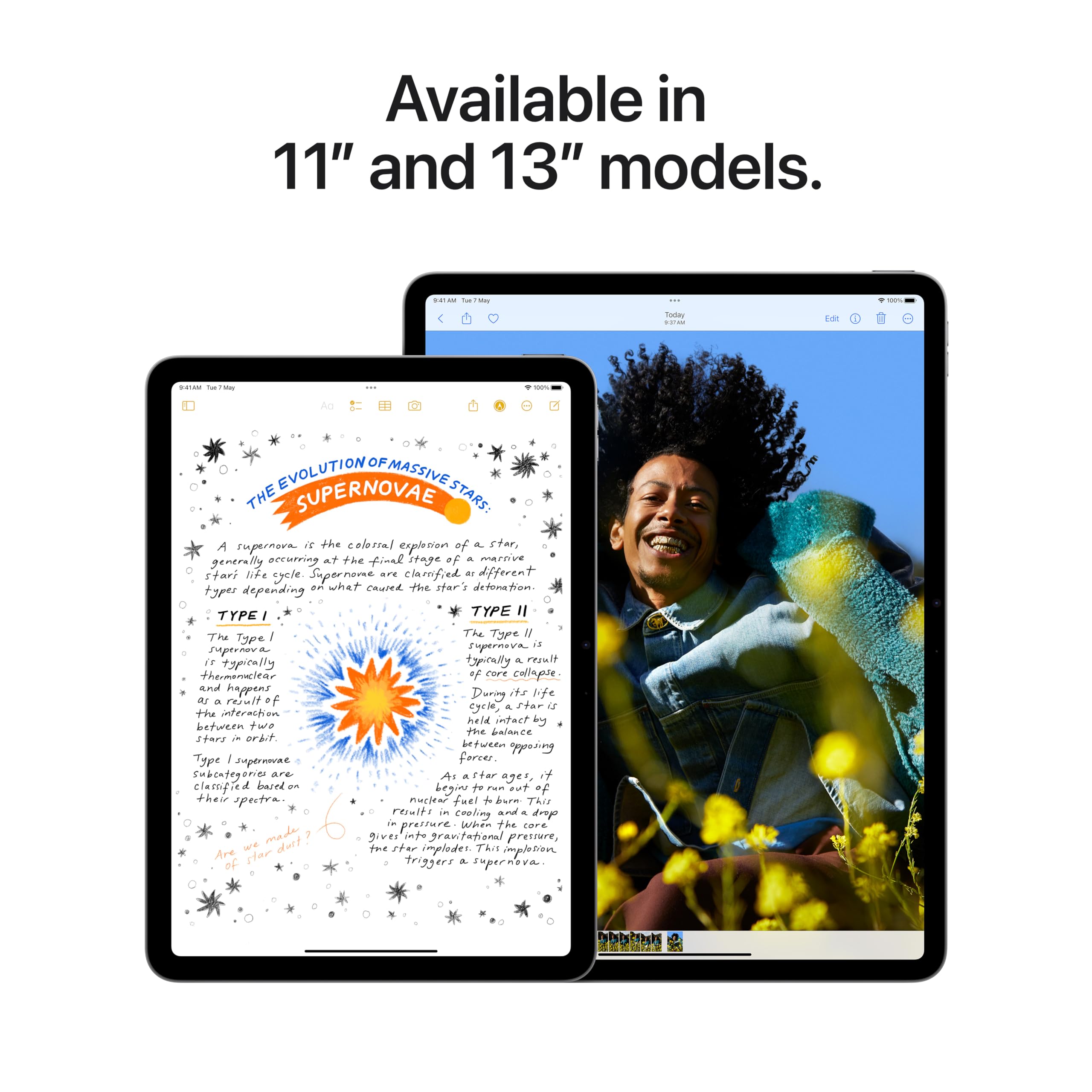  آبل آيباد إير 11 بوصة (رقاقة M2) أداءً مذهلًا في تصميم أنيق وخفيف للغاية. يتميز بمعالج Apple M2 القوي الذي يوفّر سرعة وكفاءة استثنائية في المهام المتعددة، والإبداع، والترفيه. تأتي الشاشة Liquid Retina بدقة عالية وألوان زاهية تمنحك تجربة مشاهدة مذهلة