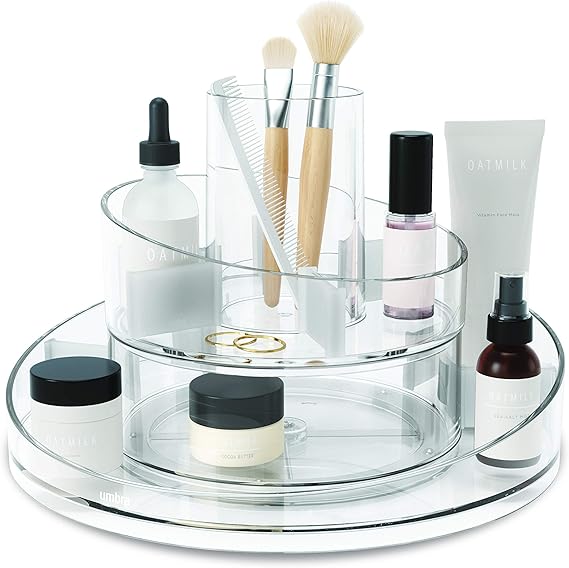 Umbra cosmetic organizer For Women Holds makeup, brushes, skincare, and accessories