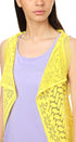 Jamila Women fringed net cardigan Sweater