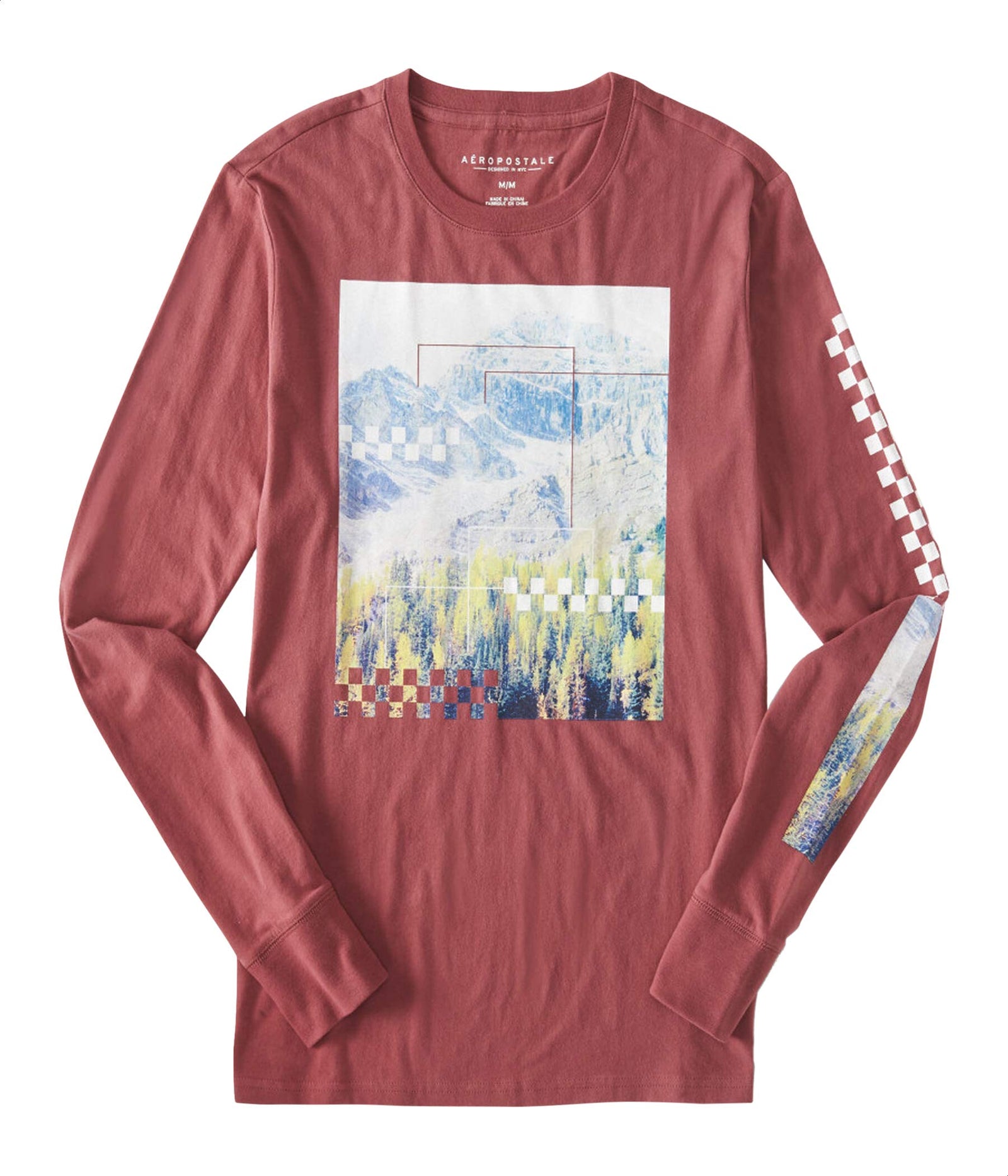 تيشيرت بأكمام طويلة مطبوع من أيروبوستال – قطن ناعم لإطلالة كاجوال