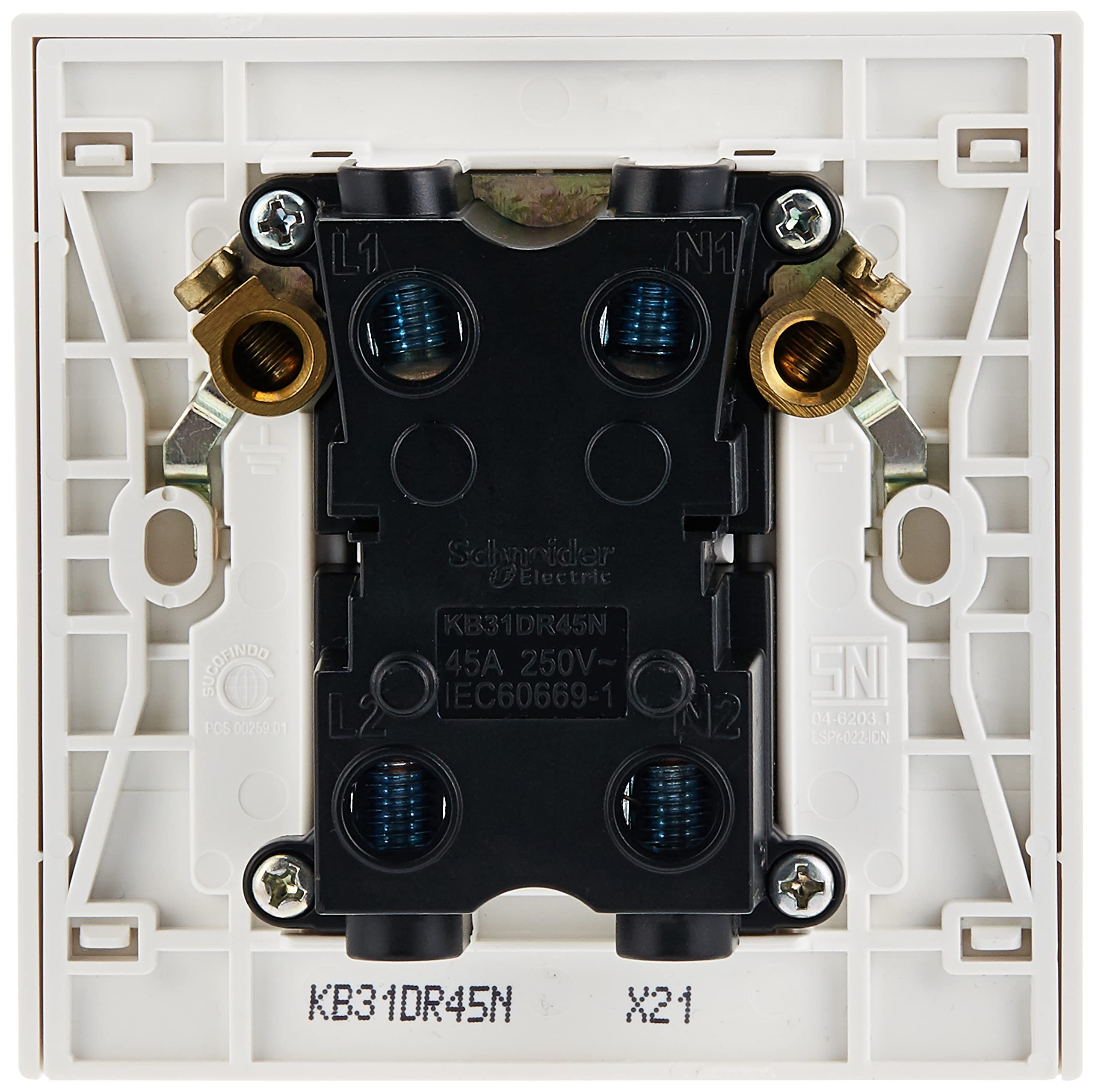 Schneider Electric Vivace White – 45A 250V Double Pole Switch