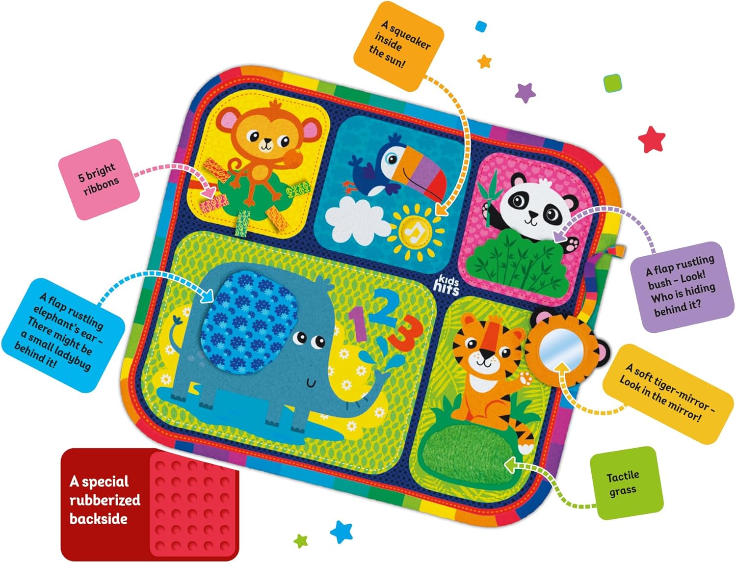 Kids Hits Baby Touch Mat My First Zoo Sensory Play Mat 3+ Months – Safqqa Egypt