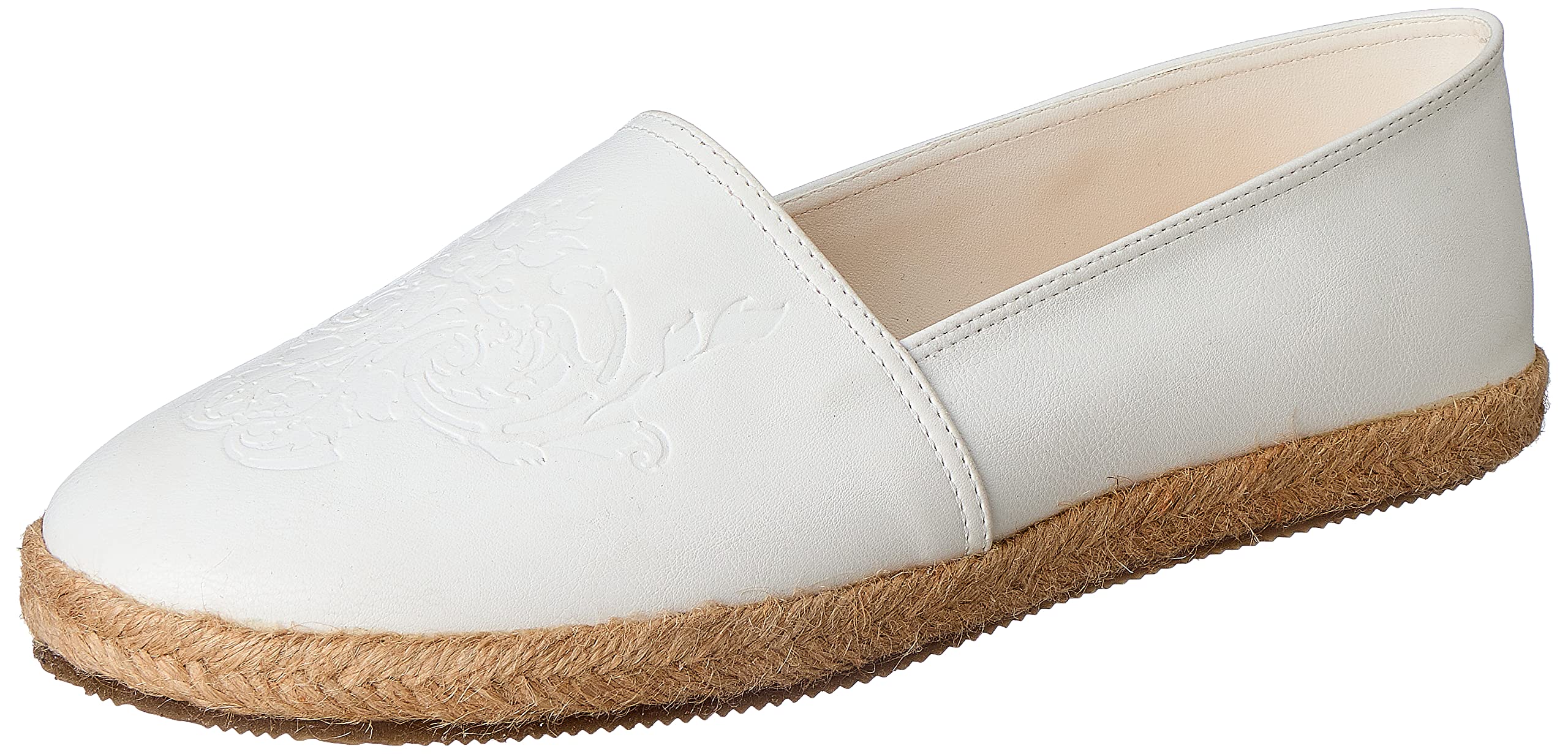 Deeda damask espadrille faux leather for women - Safqqa Egypt