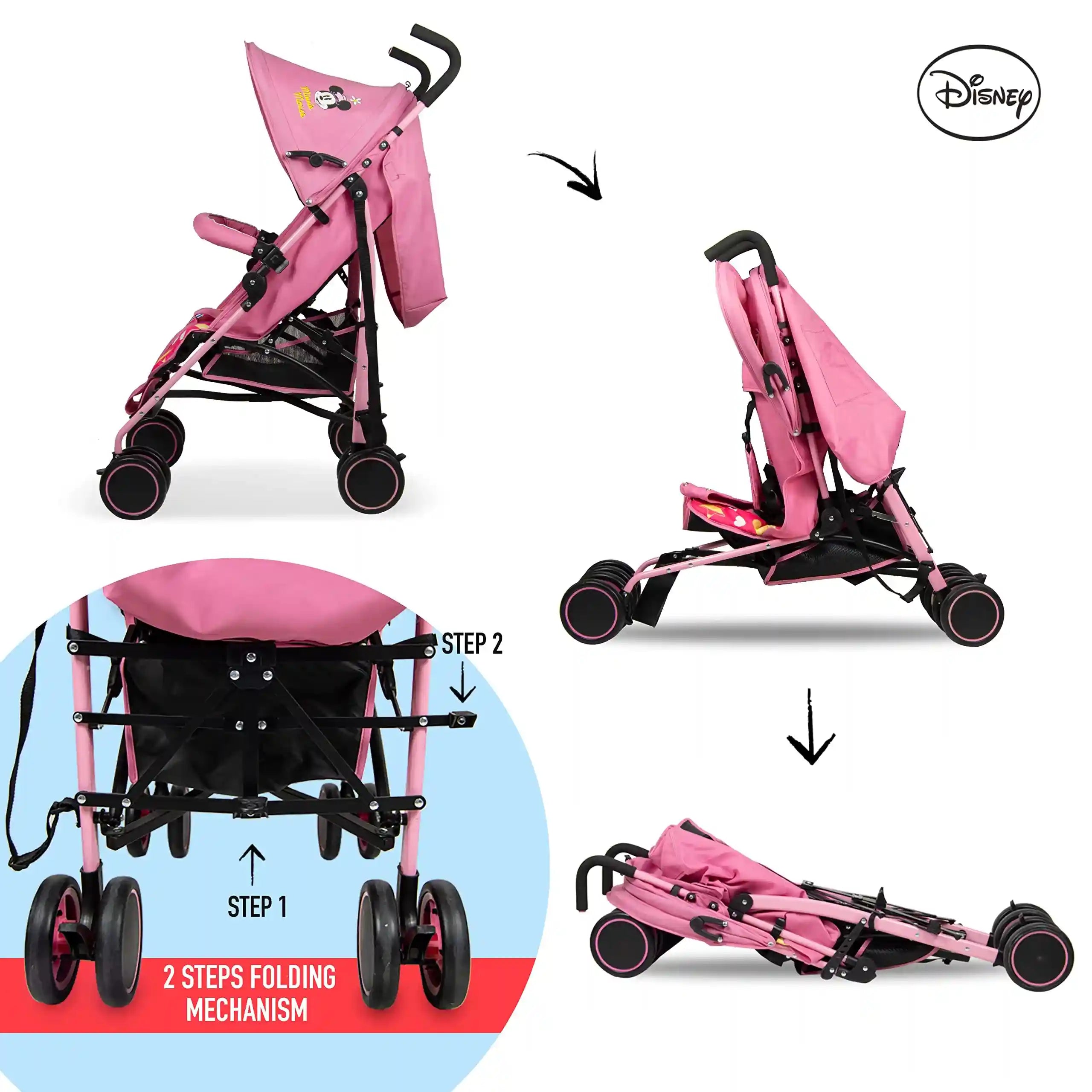 Disney Minnie Mouse Lightweight Adventure Stroller – 0-36 Months (Damage box) – Safqqa Egypt