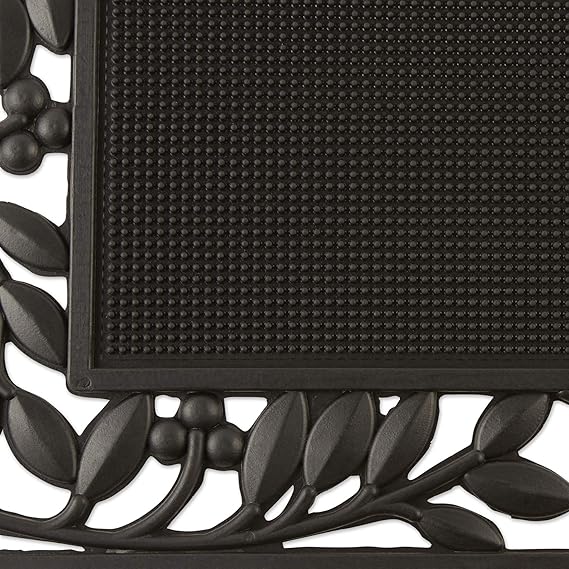 دعاسة مدخل مطاطية J & M Home Fashions بتصميم إطار أوراق – مقاس 18 × 30 بوصة – Safqqa Egypt
