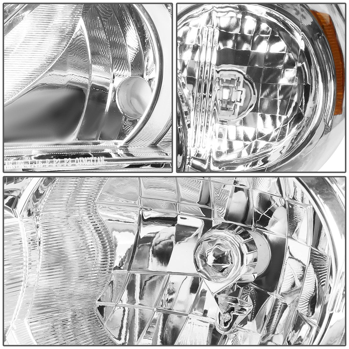 DNA Motoring Headlight Assembly – Toyota Corolla 2011-2013, Chrome/Amber