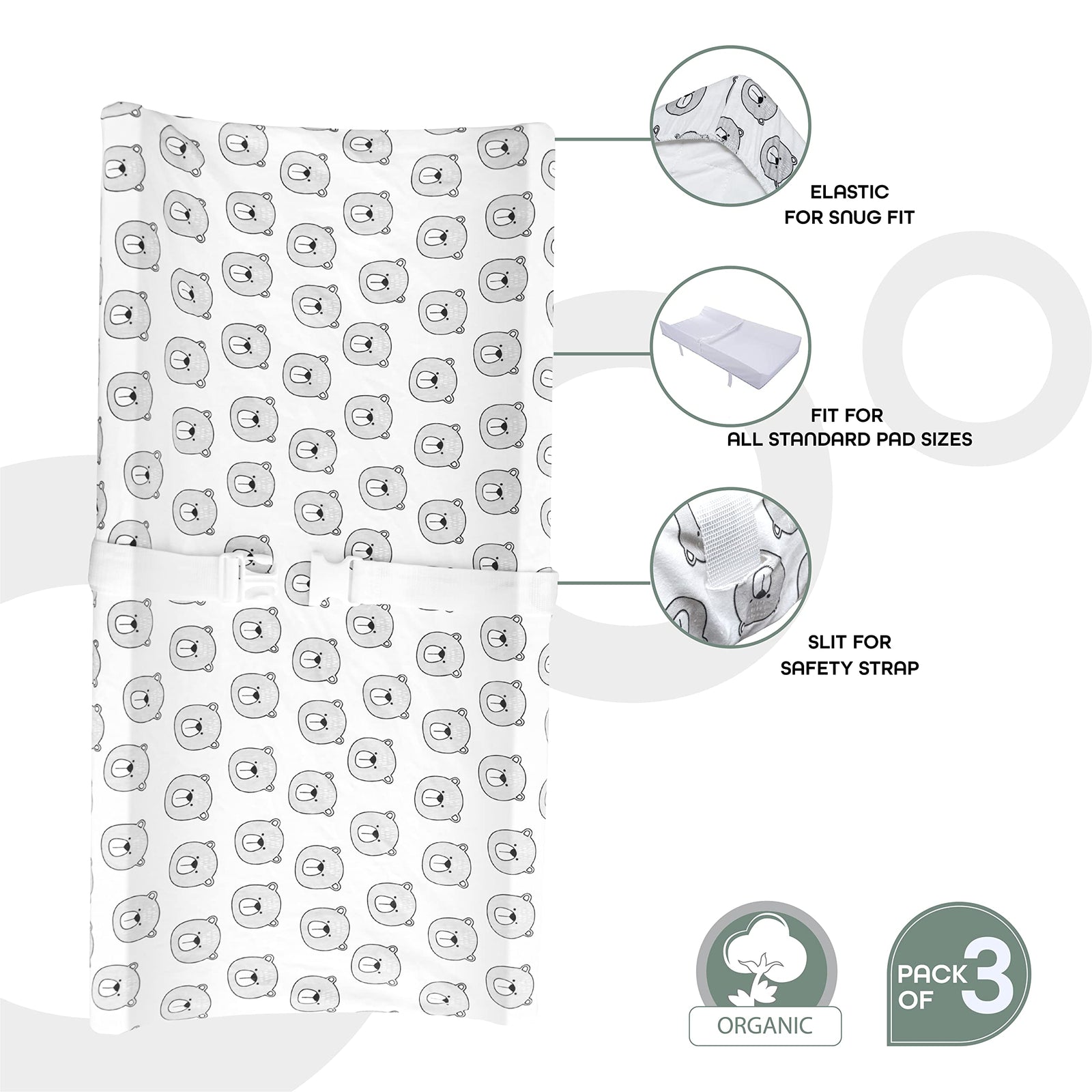 Moon 3-in-1 Diaper Changing Pad Sheets