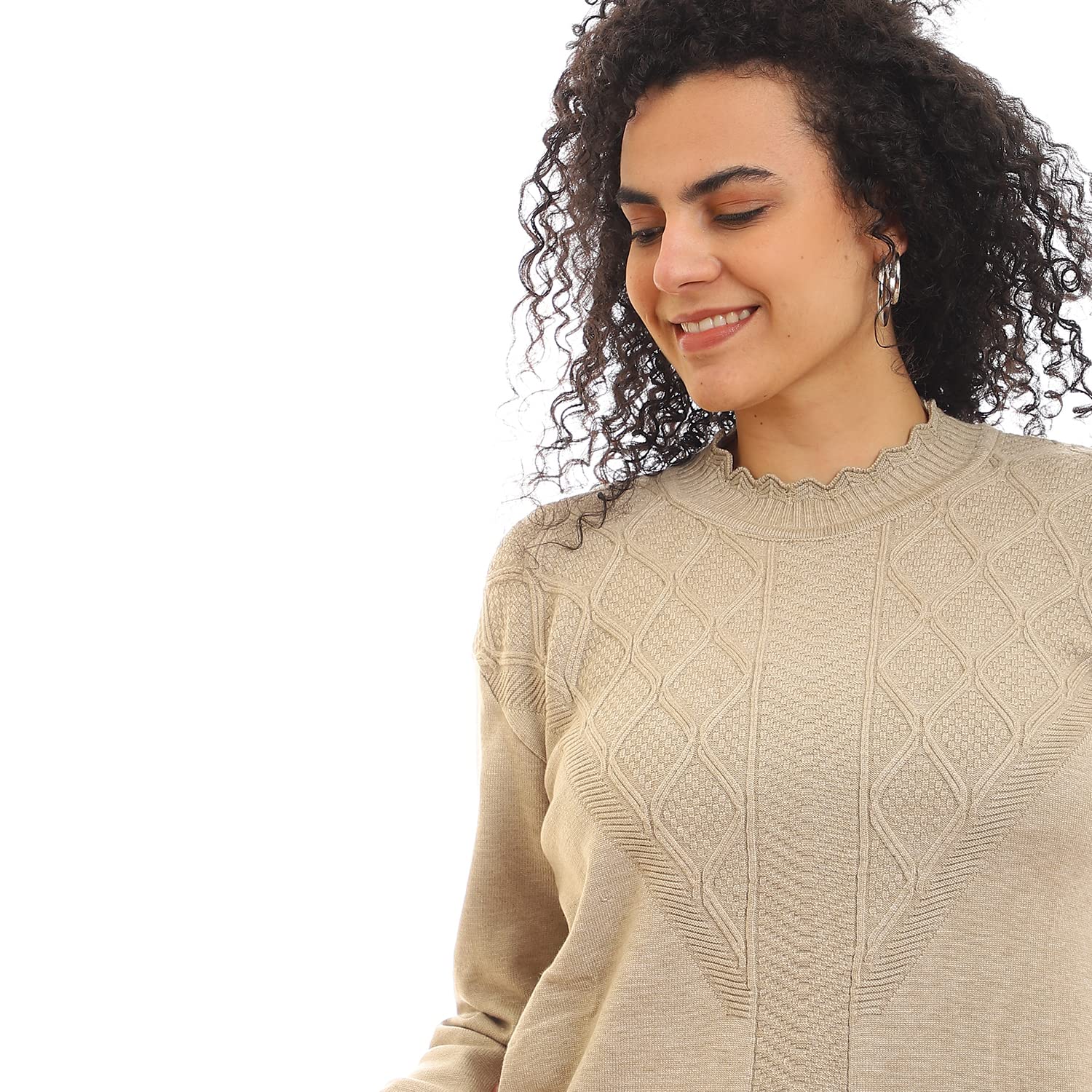 Andora Women’s Patterned Full Sleeve Slip-On Pullover Sweater